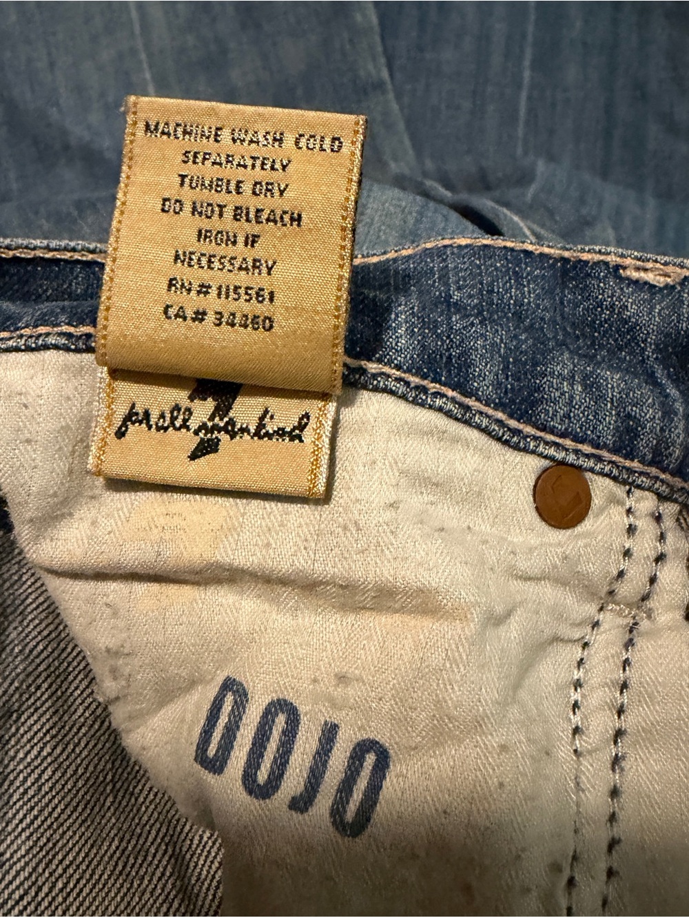 7 for All Mankind DOJO Light Blue Denim Jeans, SIZE 28 - Picture 7 of 13
